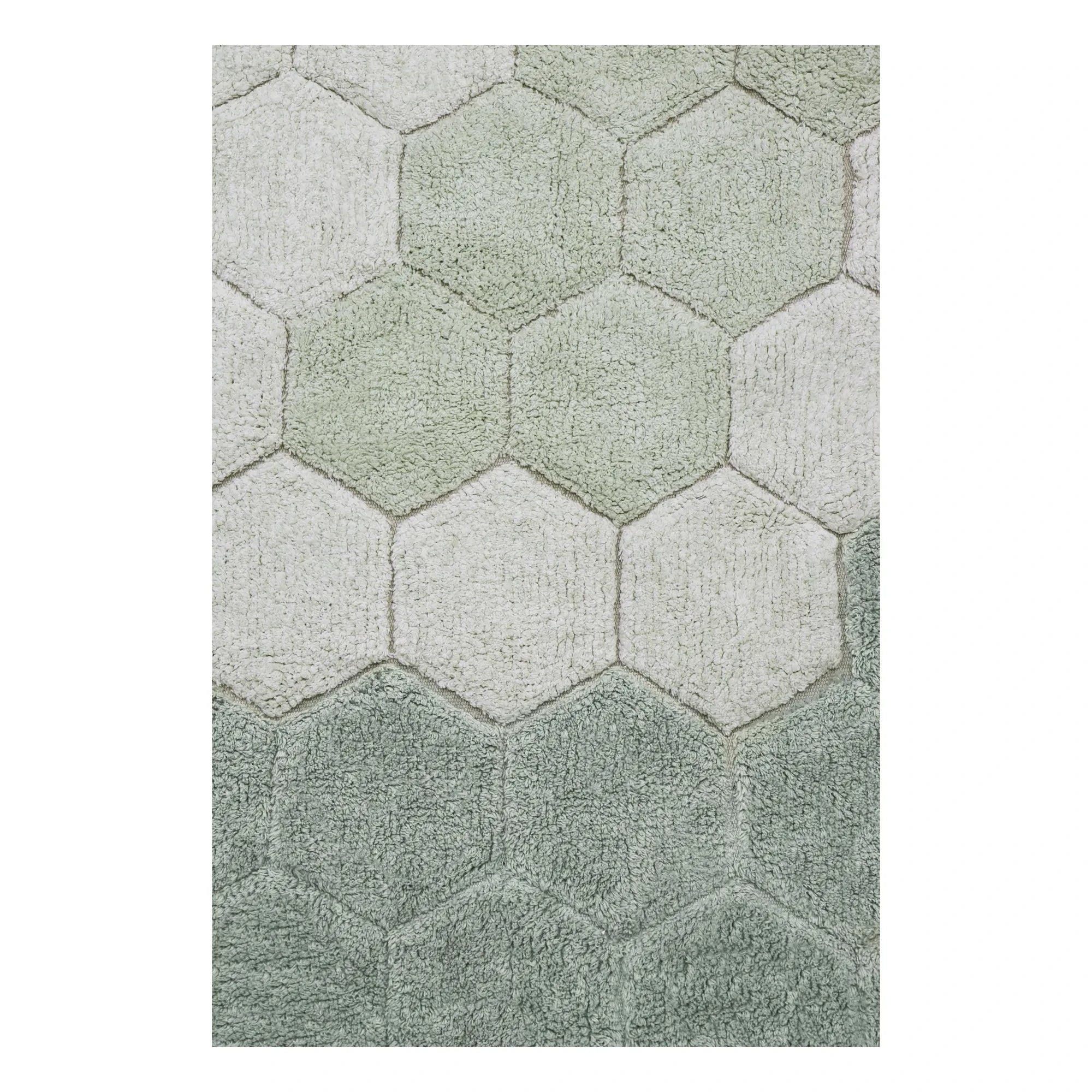 Lorena Canals - Alfombra redonda Honeycomb | Gris azulado