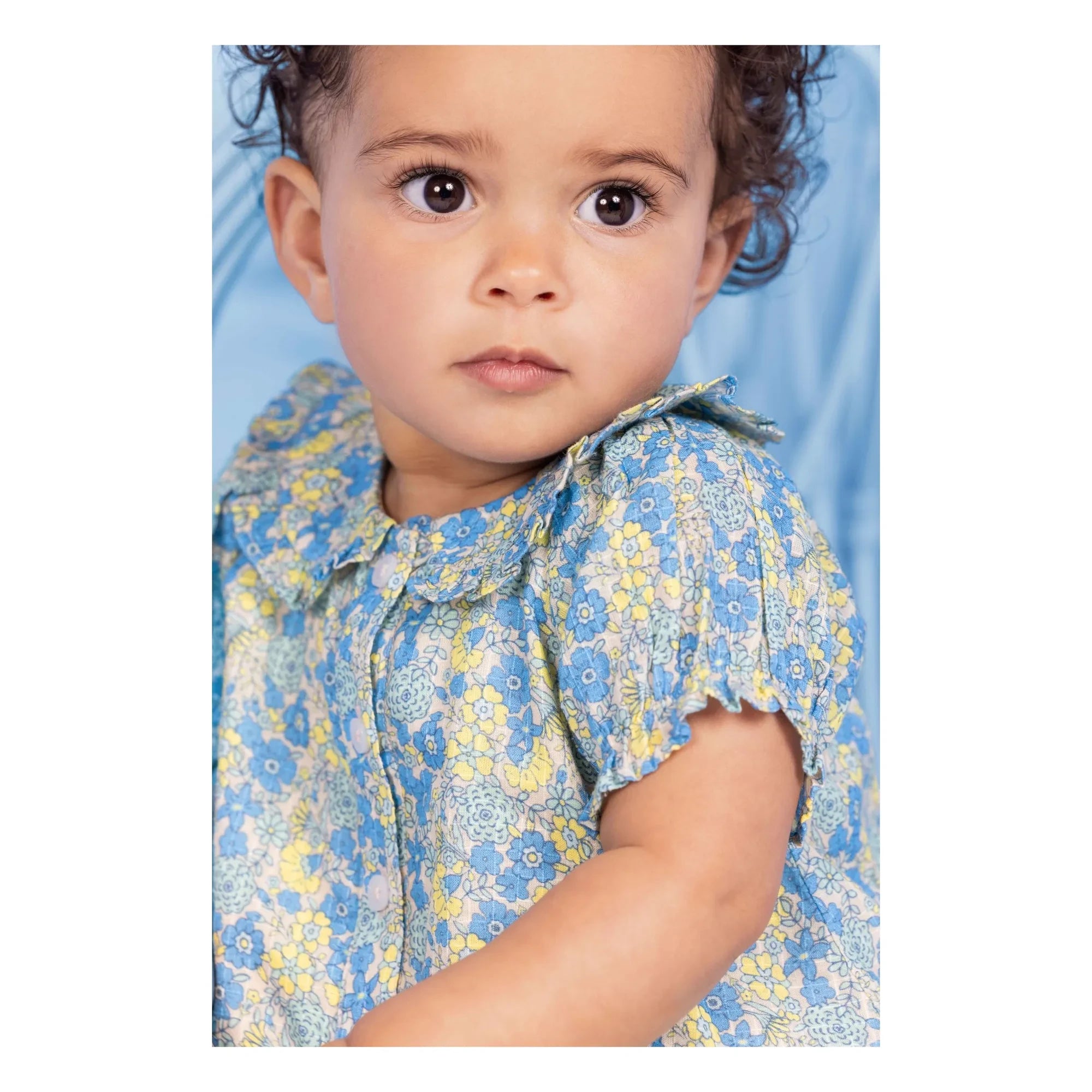 Bonton - Aria Fleurie Claudine Yaka Bluz | Mavi