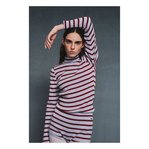 Bobo Choses - Jersey de algodón orgánico y lana merino a rayas | Azul claro
