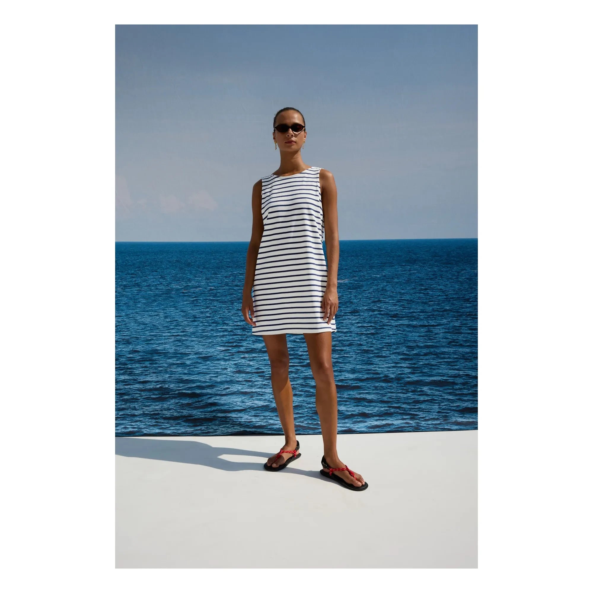 Rails - Kaylee Vestido Marinero de Algodón | Marfil