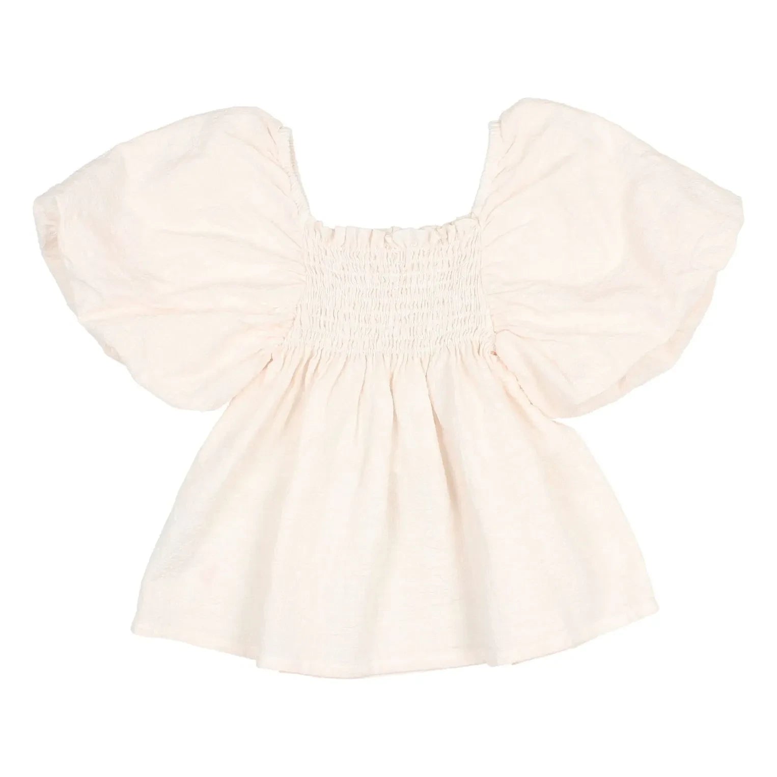 Búho - Blusa de manga abullonada de algodón orgánico | Rosa pálido