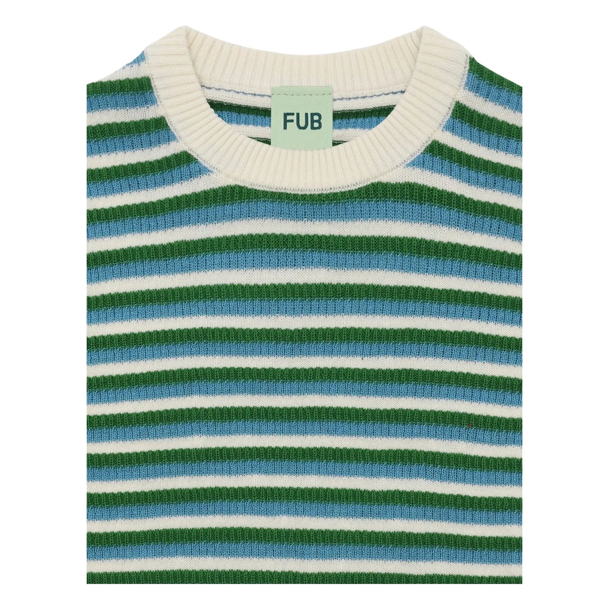 FUB - Camiseta fina de algodón orgánico texturizado | Verde
