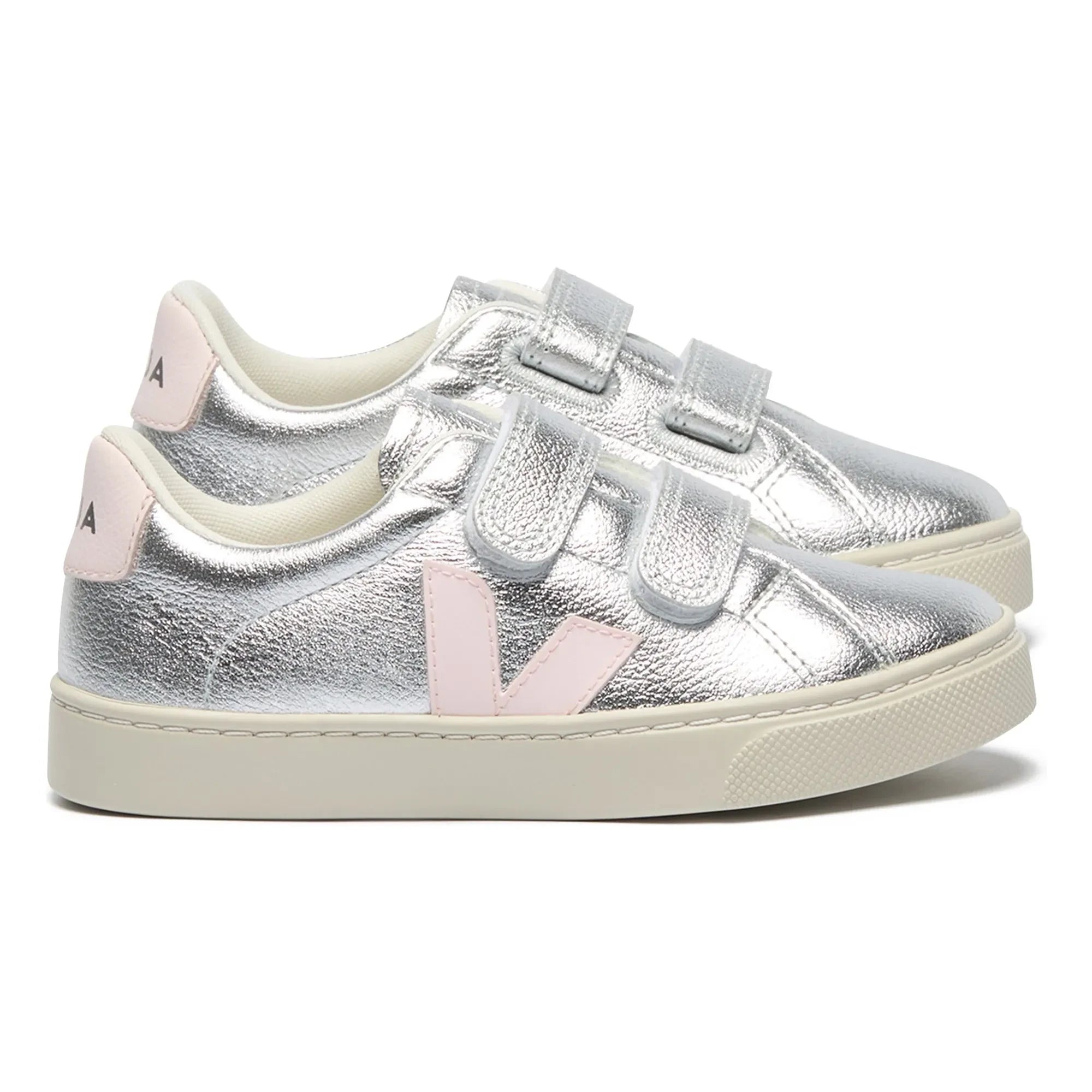 Veja - Zapatillas de piel Esplar rayadas | Plata
