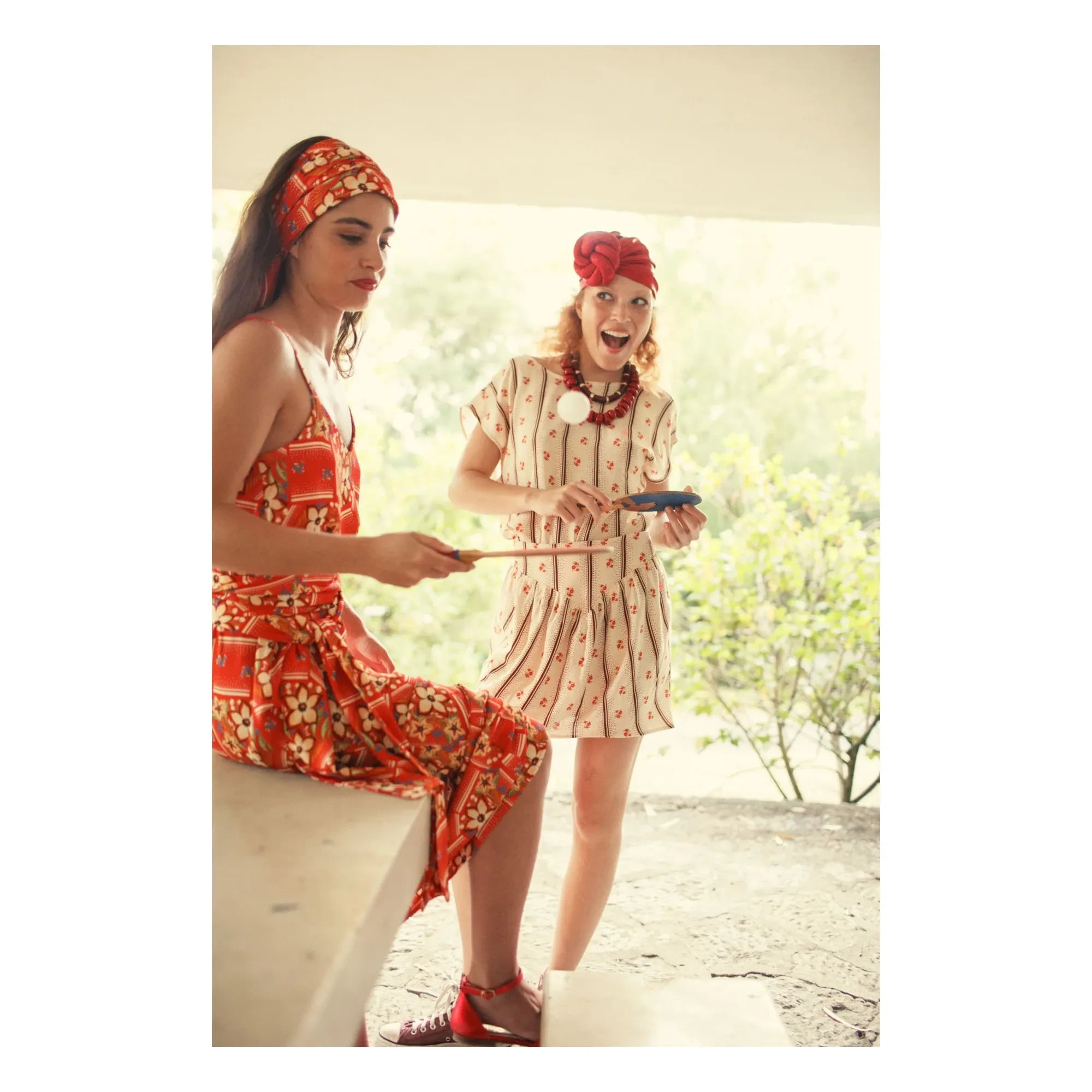 Sisters Department - Falda floral | Crudo