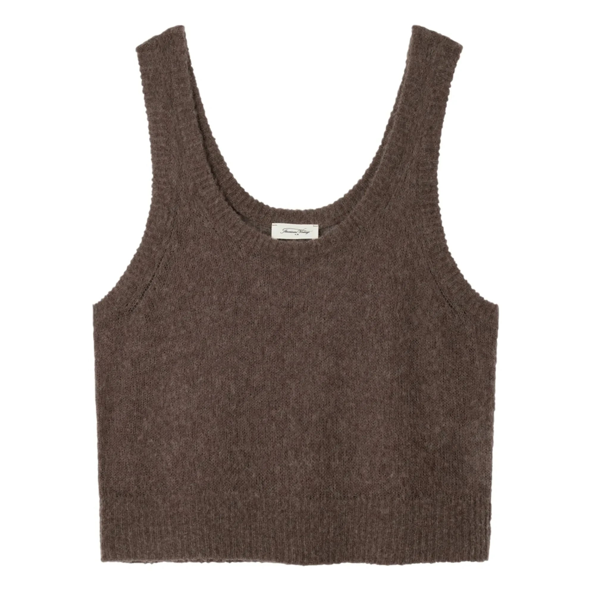 American Vintage - Top de Tirantes de Cachemira y Lana Bodyrow | Marrón
