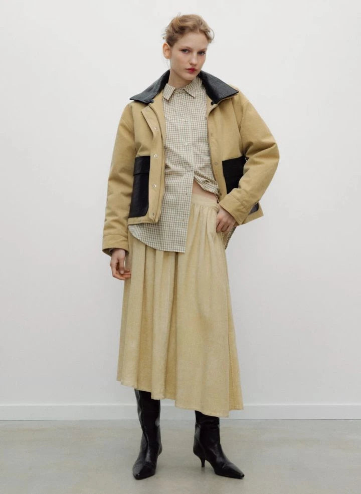the new society - Flint Chaqueta de algodón orgánico | Beige