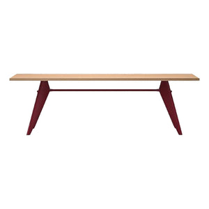 Vitra - Mesa EM - base roja japonesa - Jean Prouvé, 1950 | Roble