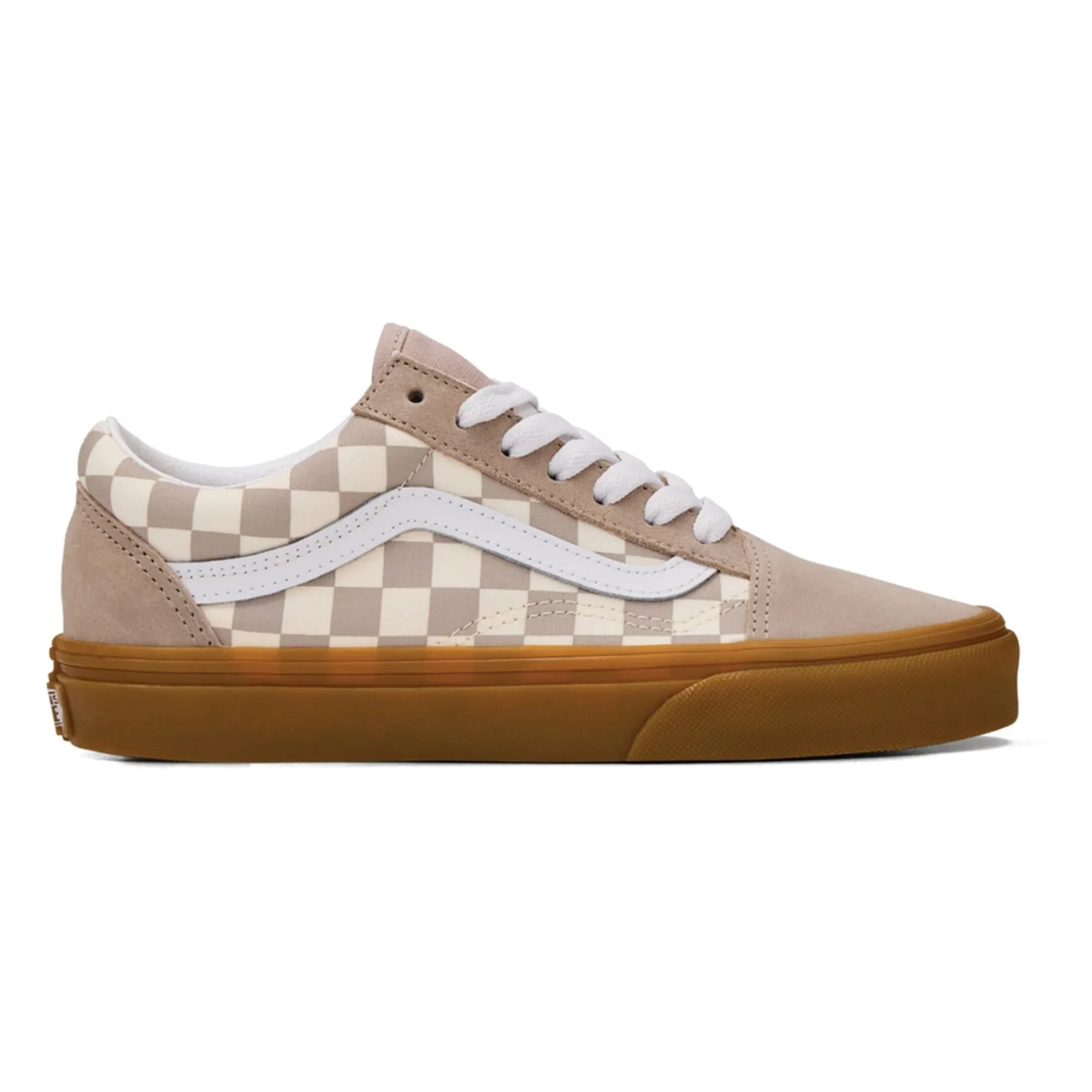 Vans - Cordones de zapatillas Old Skool Gum Check J | Marrón claro