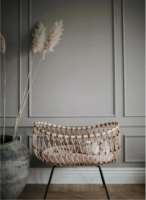 Bermbach Handcrafted - Cuna Lola y Emil para Cuna Cama Ovalada de Algodón Orgánico | Blanco