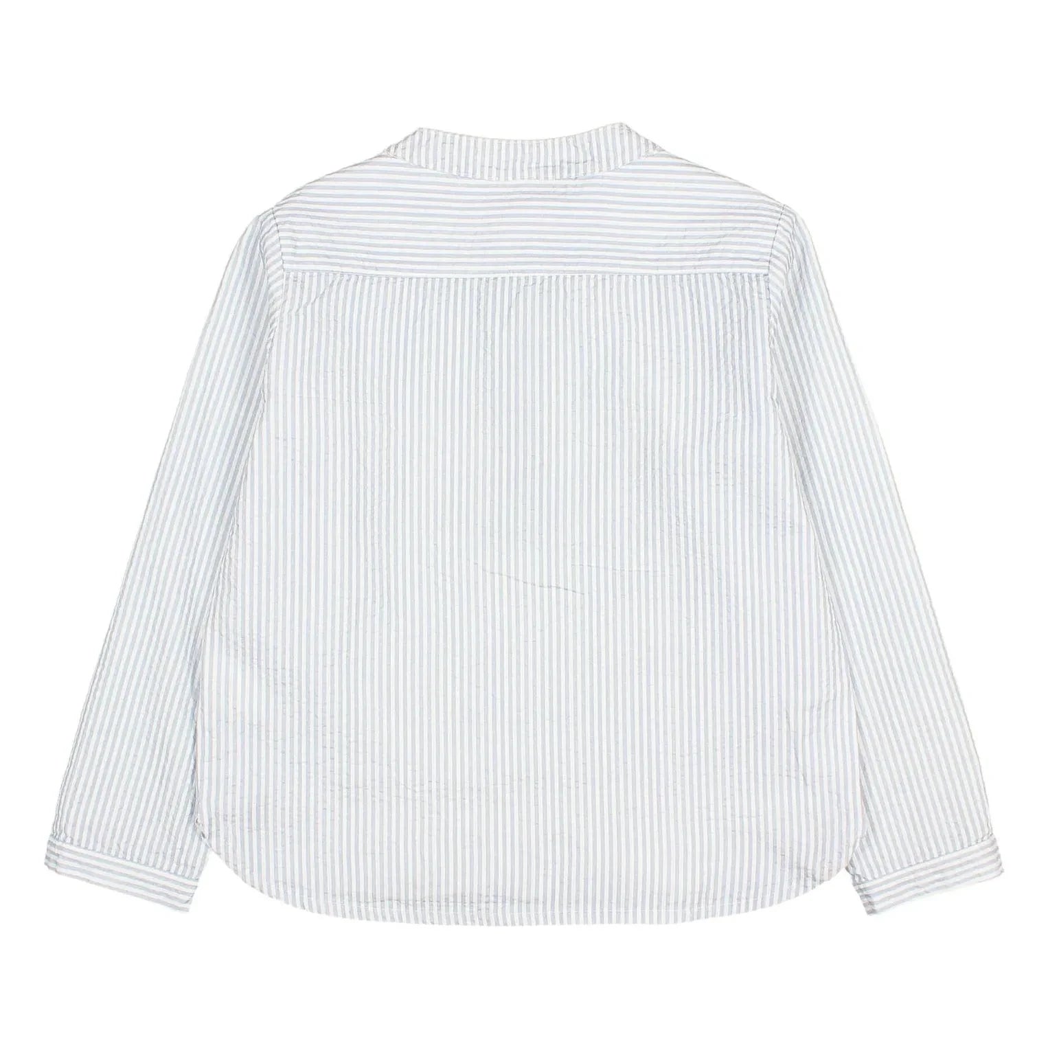Búho - Camisa de seersucker a rayas | Azul pálido