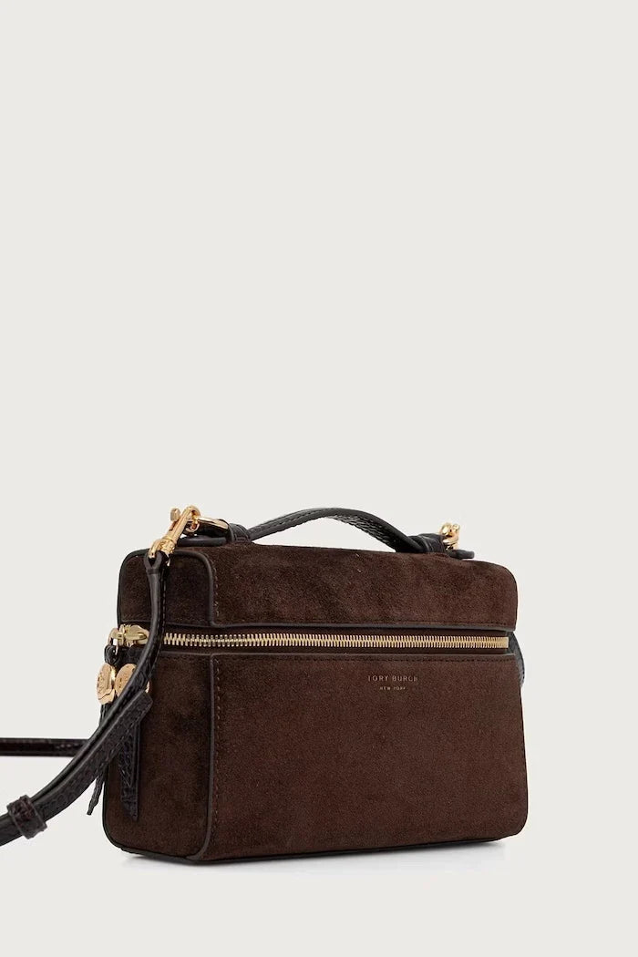 Bolso cruzado de ante Romy Tory Burch para mujer