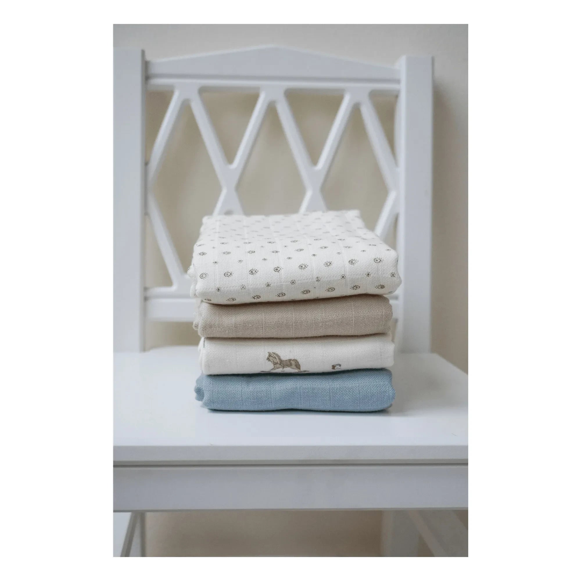 Cam Cam - Pañales de tela Vintage Toys - Set de 3 | Beige