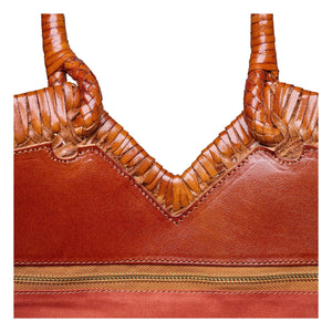 Vipera - Bolso Tote de Cuero Crudelia | Coñac