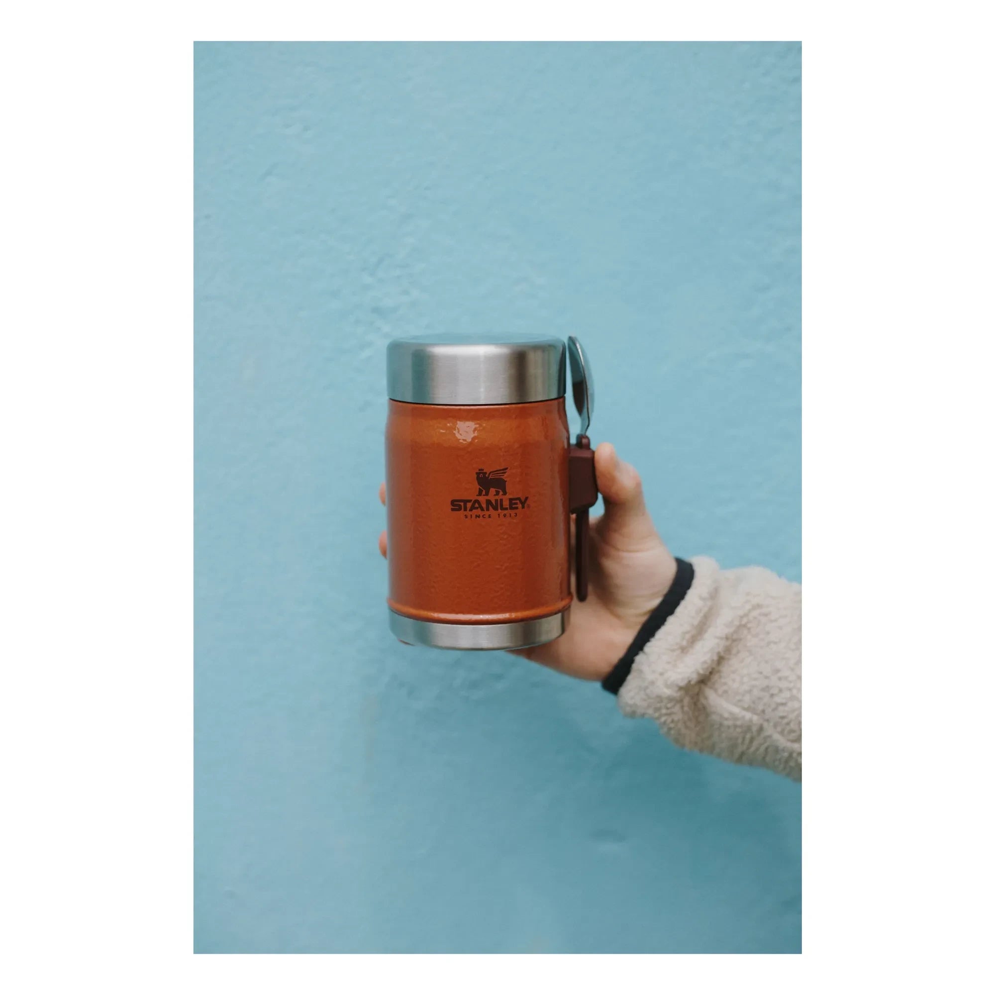 Stanley 1913 - Frasco termo legendario, cuchara/tenedor 0,4 L | Naranja