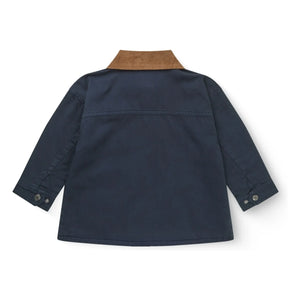 Copenhagen Colors - Chaqueta de terciopelo de sarga con cuello de algodón orgánico | Azul marino
