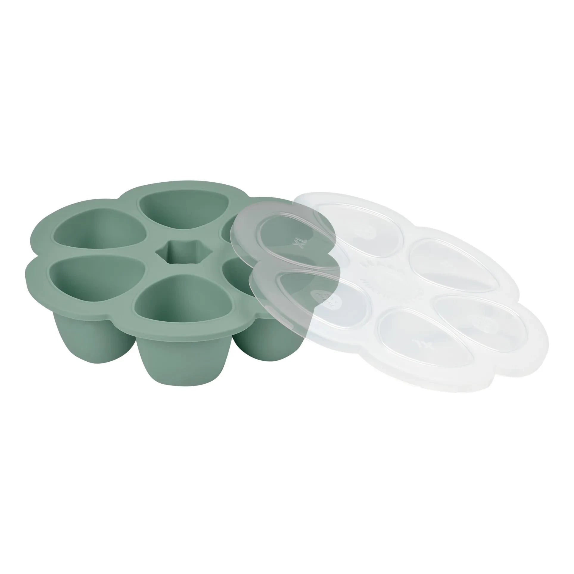 Béaba - Molde de silicona multisección - 6 x 150 ml | Salvia