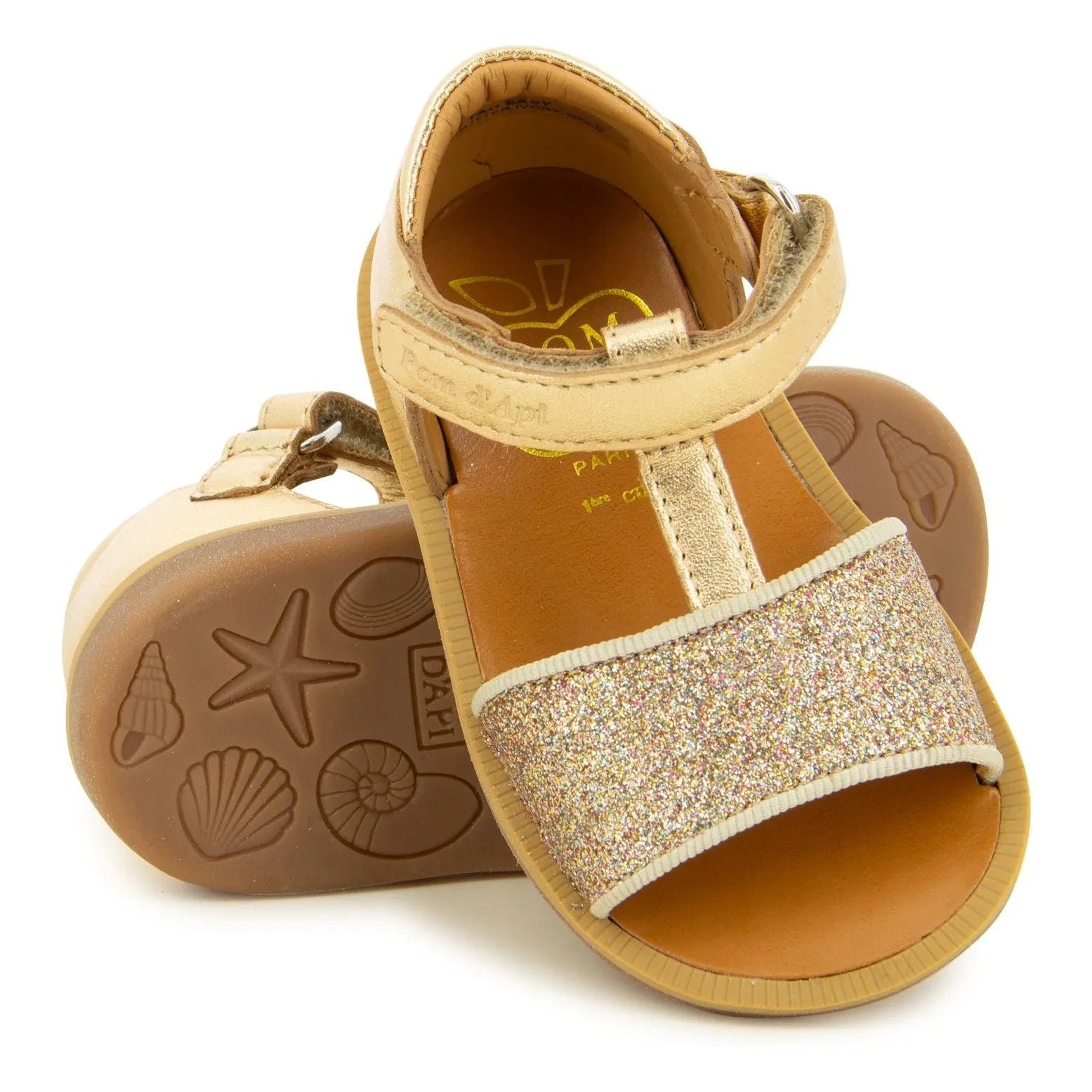 Pom d'Api - Sandalias Poppy Easy Glitter | Oro