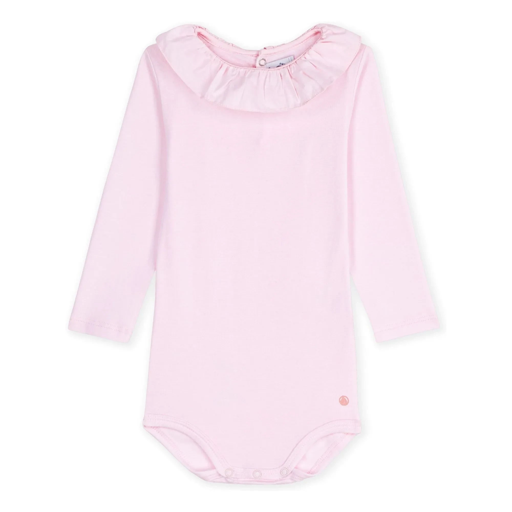 Petit Bateau - Uni-collar body Organik pamuk | Soluk Pembe