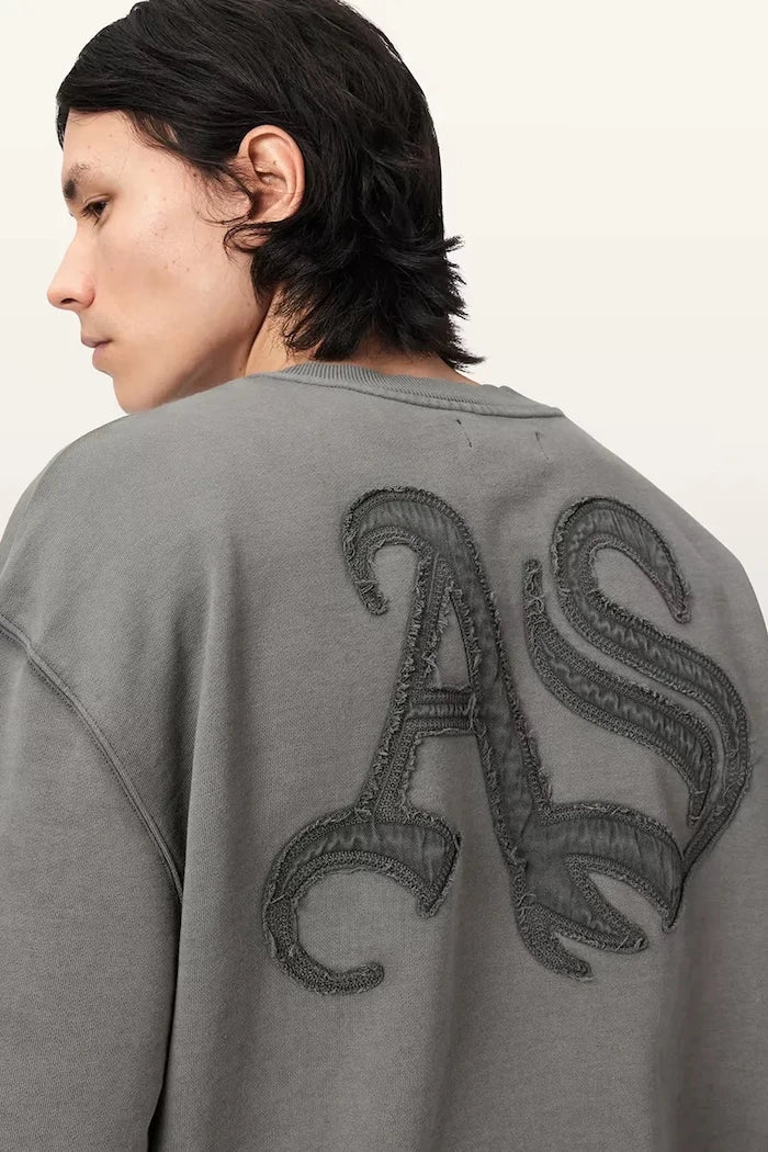 Sudadera extragrande de algodón para hombre AllSaints INSIGNIA