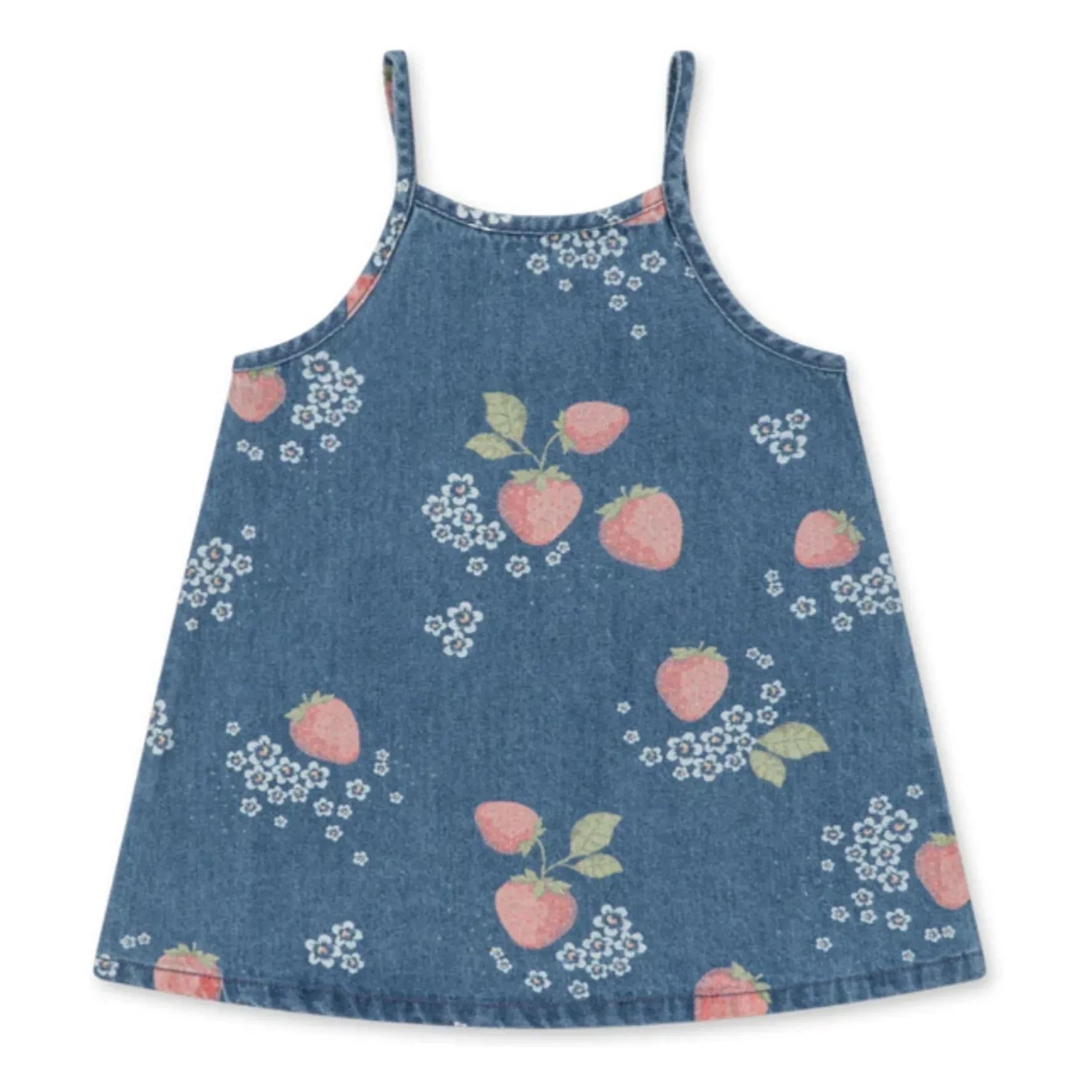 Konges Sløjd - Vestido vaquero de fresa de algodón orgánico | Azul
