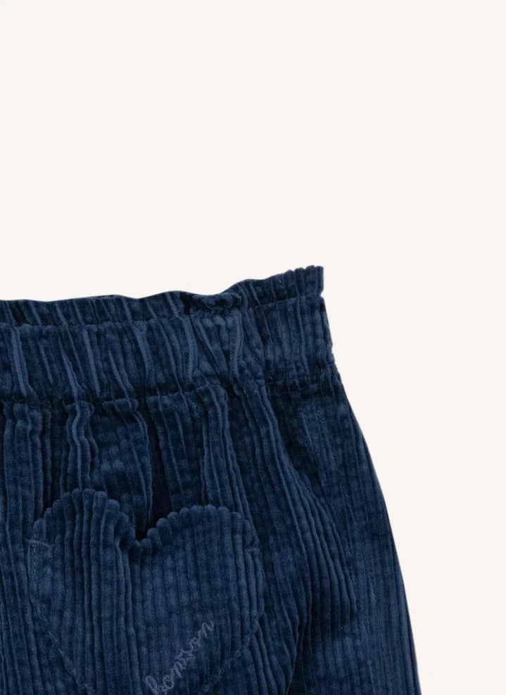Bonton - Pantalón de terciopelo Ördek | Azul oscuro