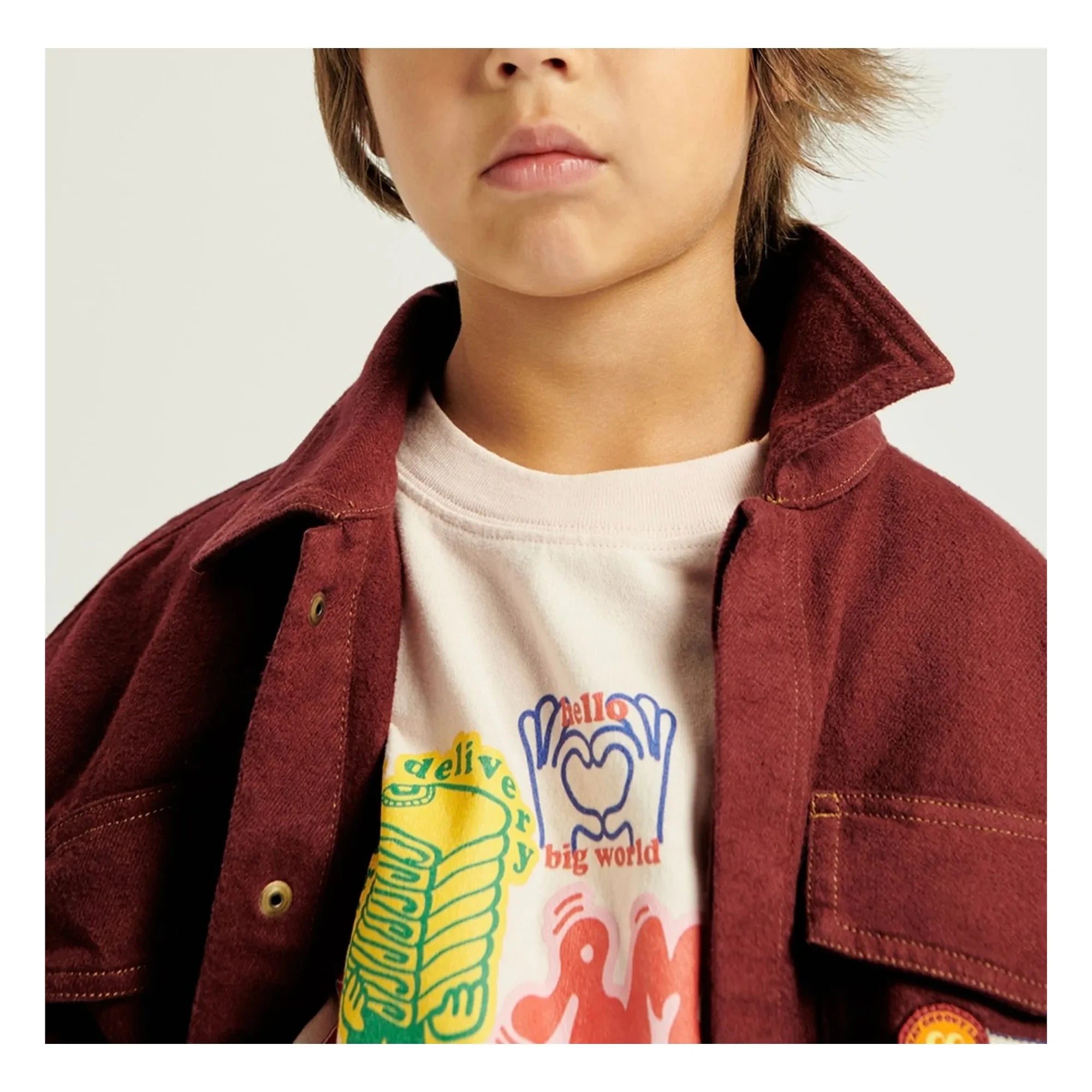 American Vintage - Colaboración American Vintage X Smallable - Chaqueta vaquera Spywood | Crimson