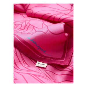 Becksöndergaard - Pañuelo de seda Stencia Lale | Rosa fluorescente