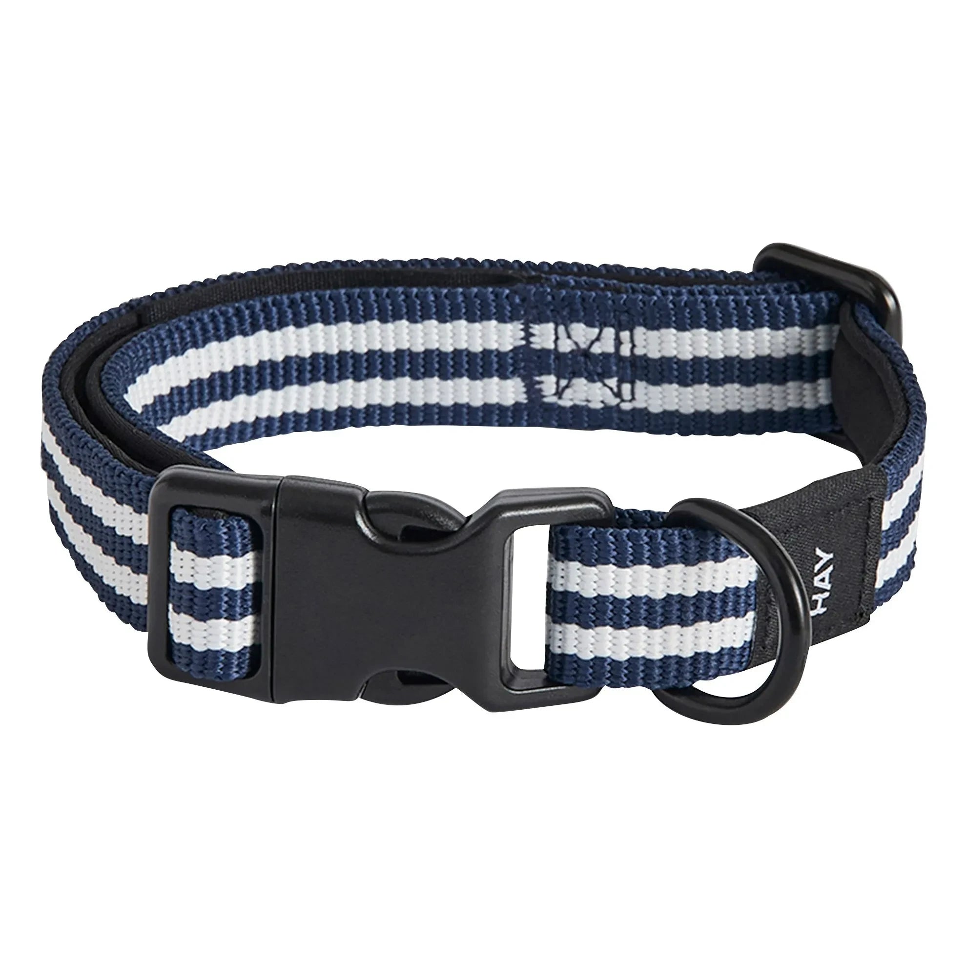 Hola - Collar de perro a rayas | Azul