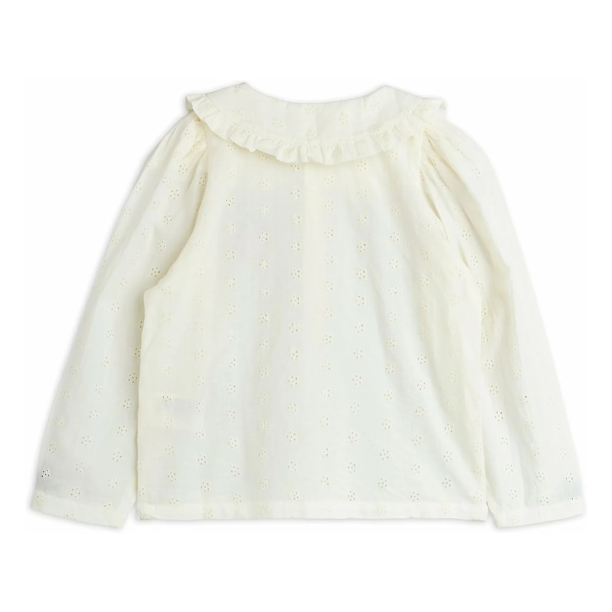 Mini Rodini - Blusa de algodón orgánico con fresas | Blanca