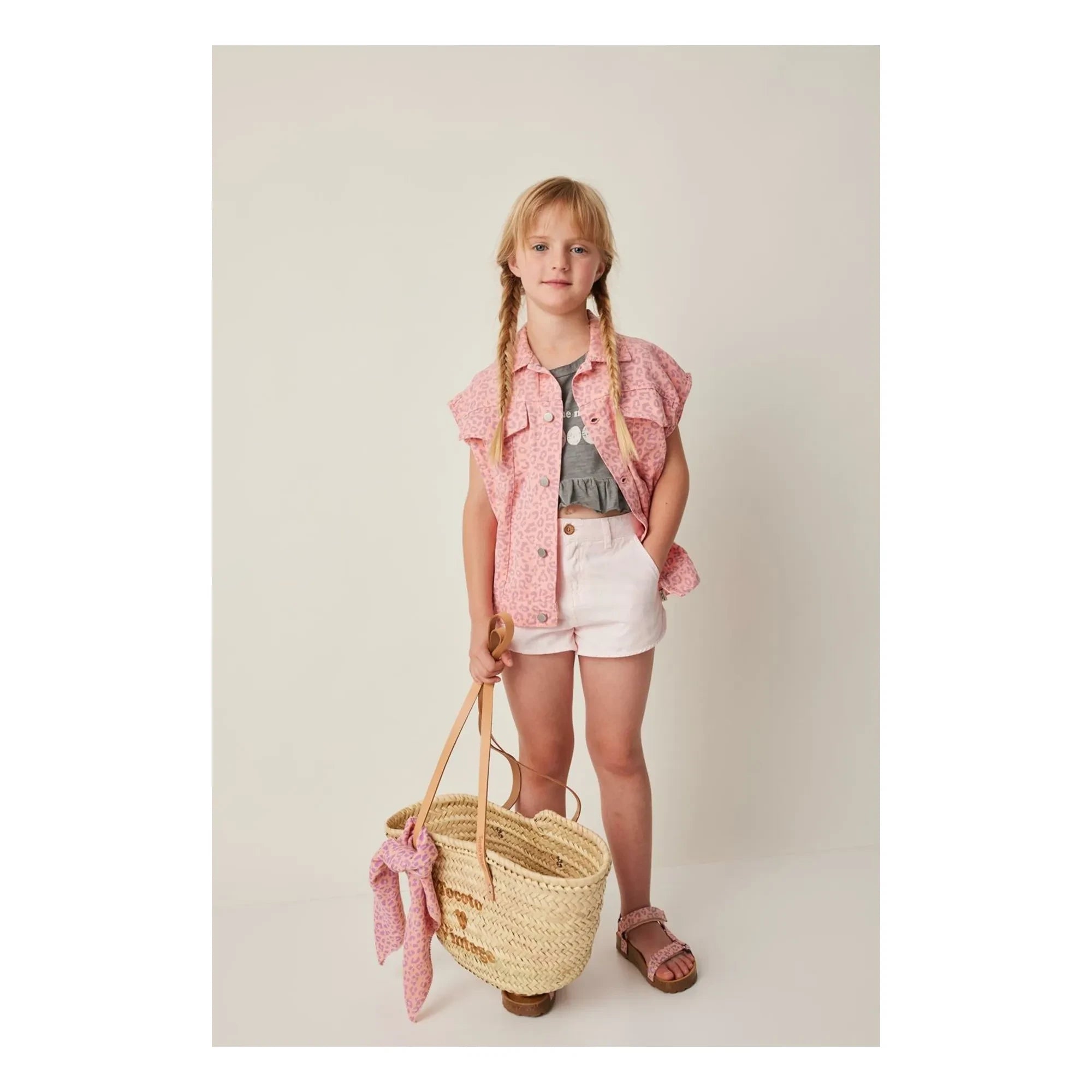 Tocoto Vintage - Pantalón Corto Liso | Rosa Pálido