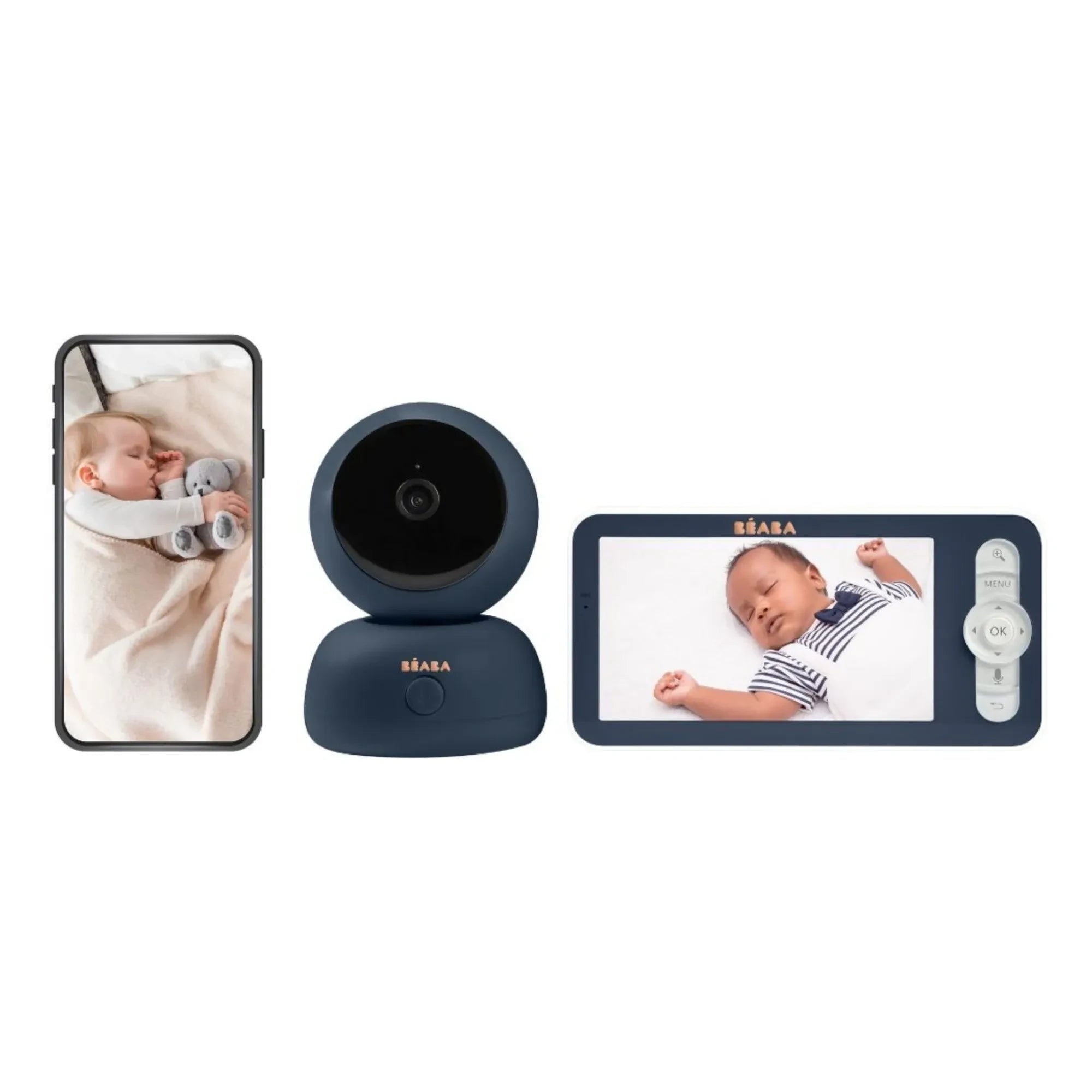 Béaba - Monitor de video para bebés Zen Premium | Azul Noche