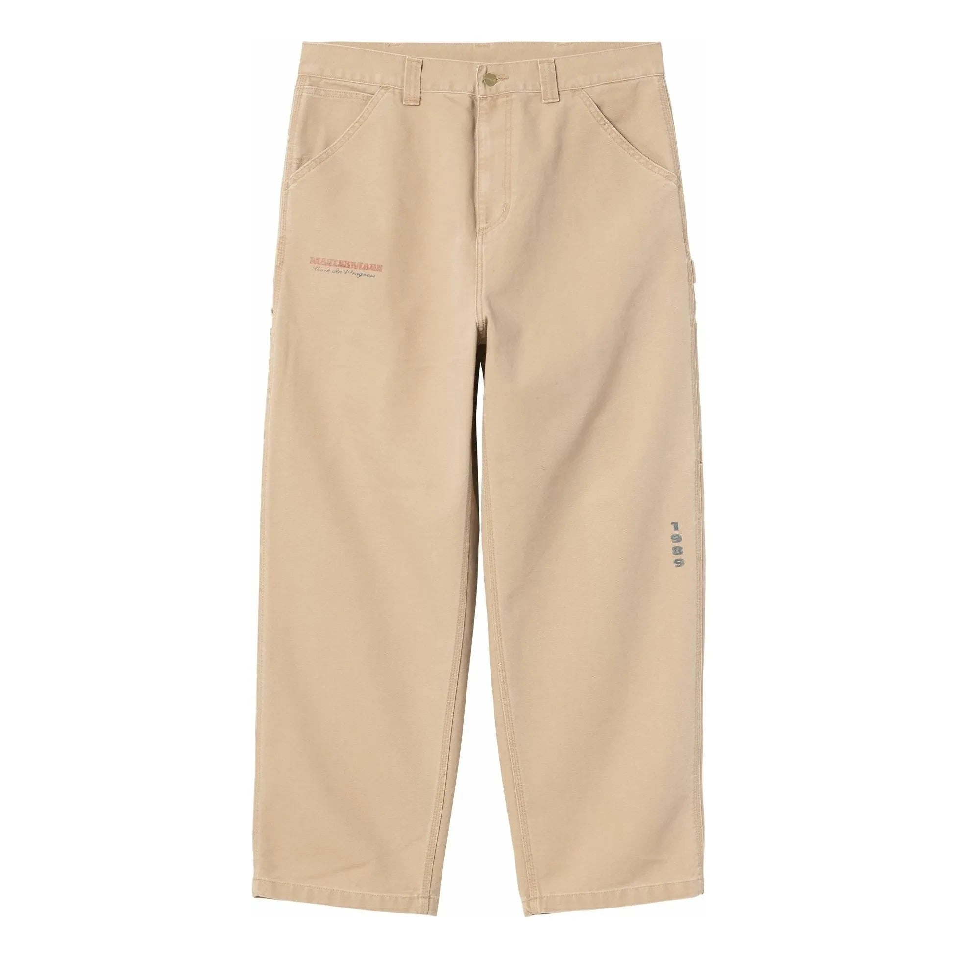 Carhartt WIP - Pantalones OG Single Knee Gráfico Dearborn de Algodón Orgánico | Beige