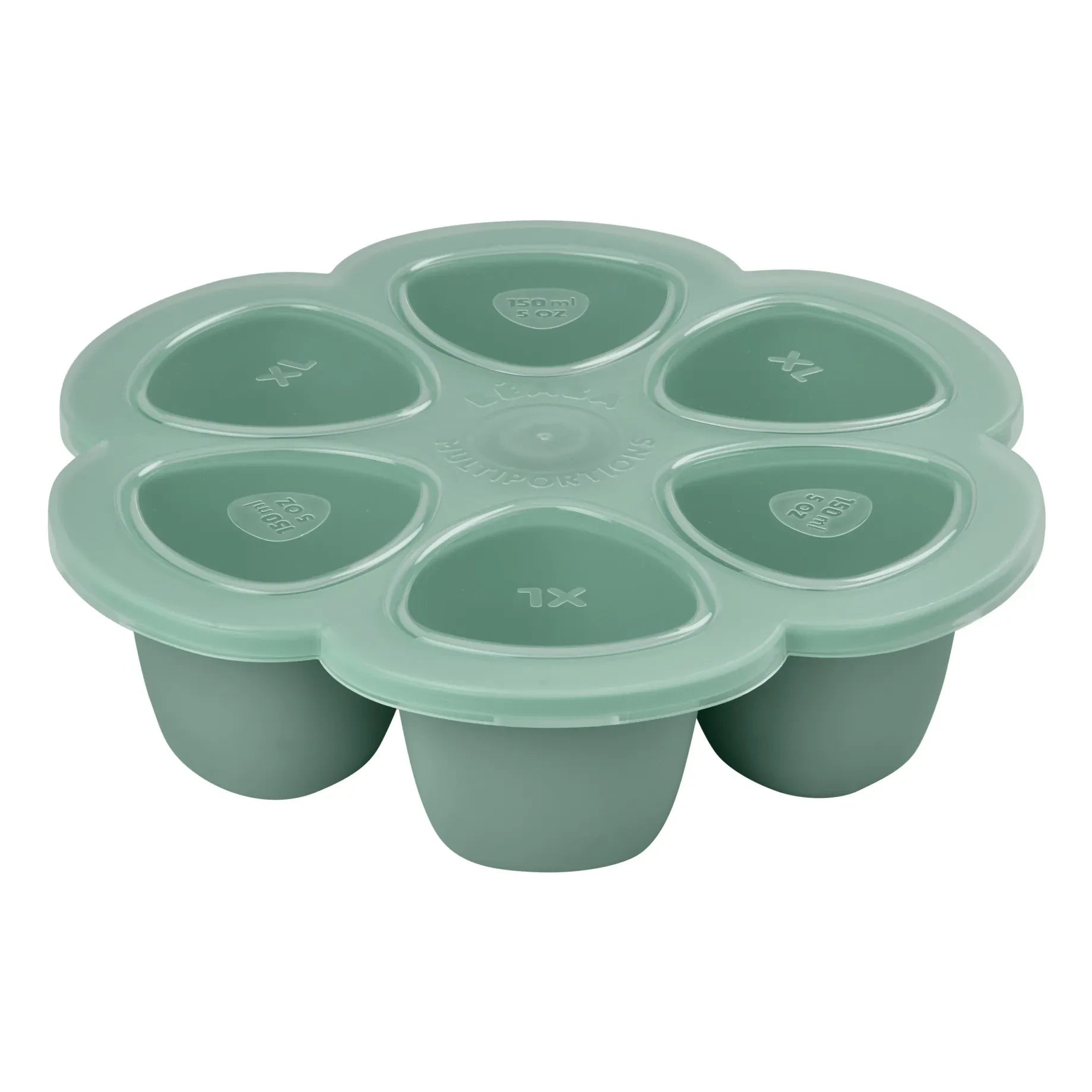 Béaba - Molde de silicona multisección - 6 x 150 ml | Salvia