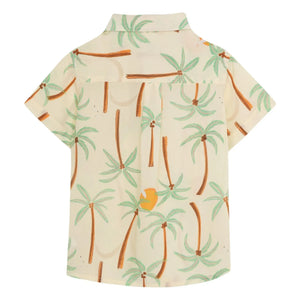 Pepita & Me - Guayabera Palm Camisa de manga corta | Marfil