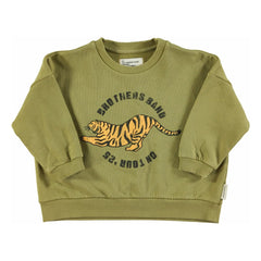 Piupiuchick - Sudadera Tigre Algodón Orgánico | Oliva