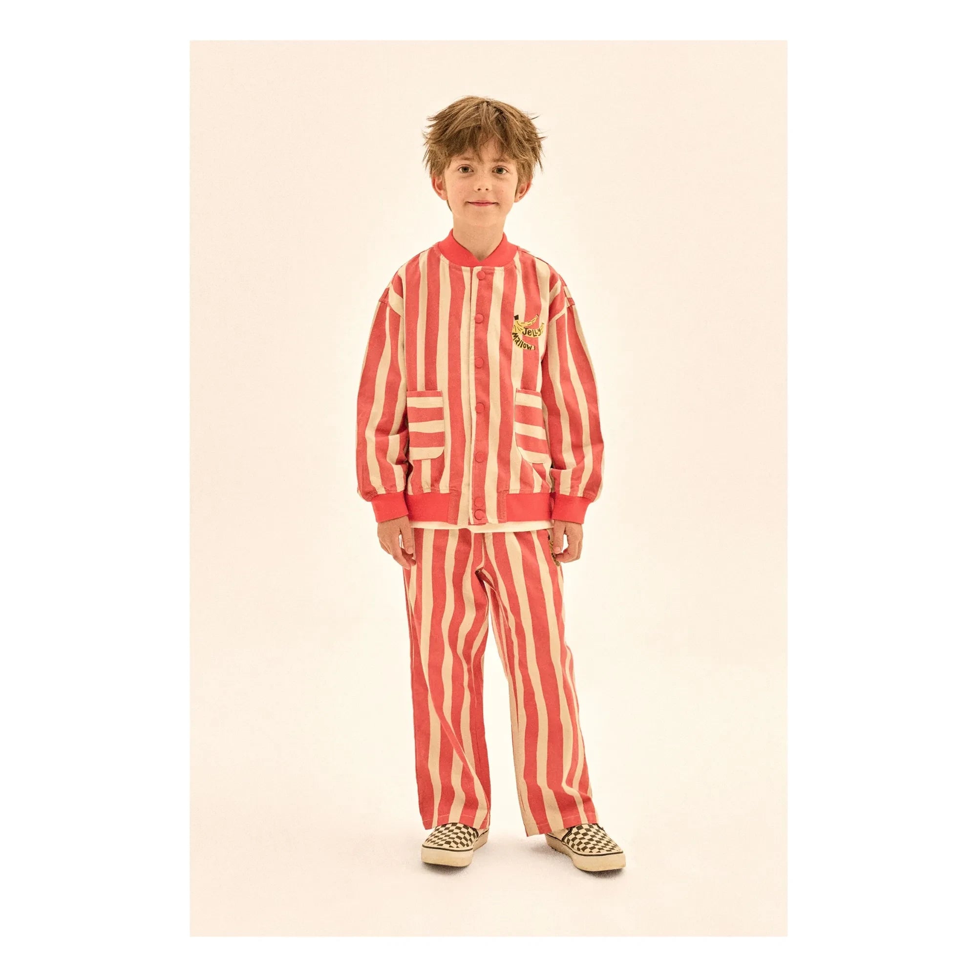 Jelly Mallow - Chaqueta Rayada Banana | Roja
