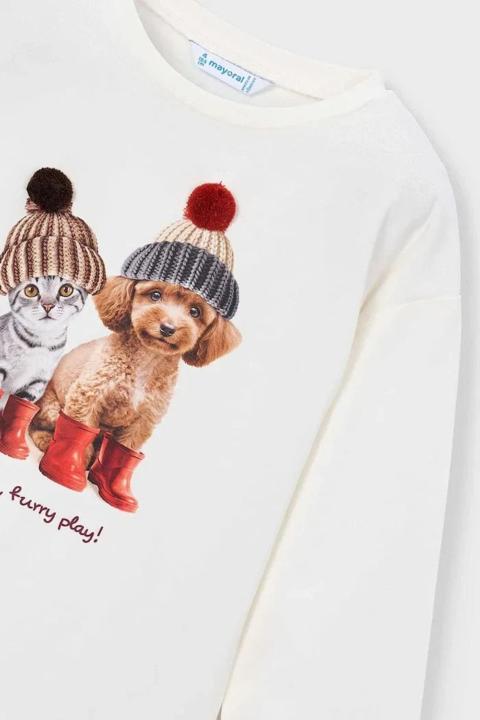 Blusa de manga larga de algodón para niños Mayoral