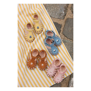 Sandalias Lazare - Colette con bordado de flores | Amarillo claro