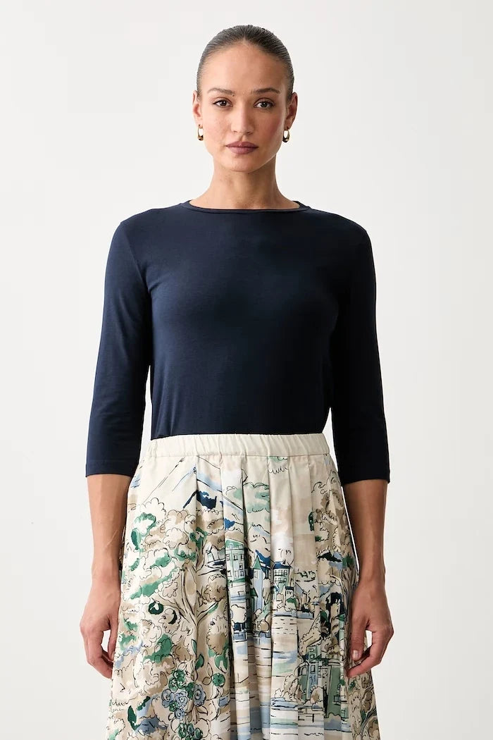 Blusa de manga larga para mujer Weekend Max Mara, algodón y elastano WKDMULTIA