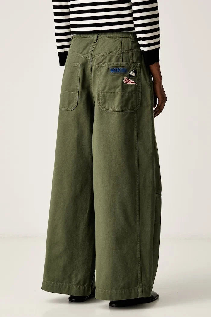 Pantalones de algodón para mujer Weekend Max Mara WKDBACCA