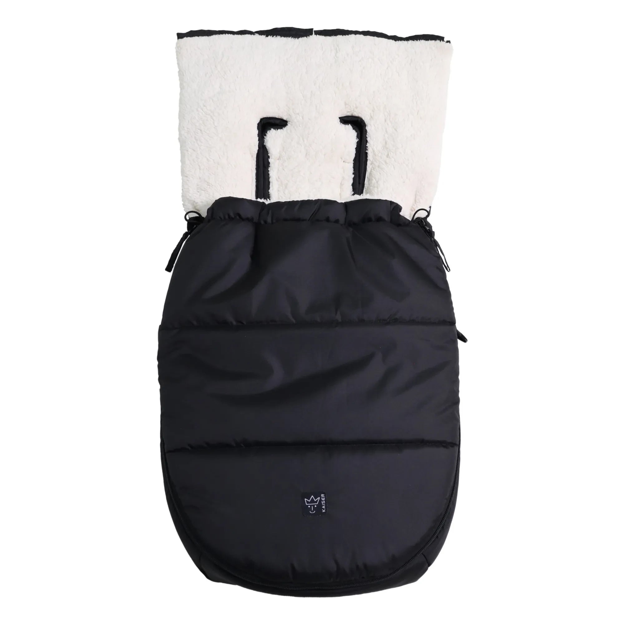 Kaiser - Saco universal para silla de paseo Sherpa Fleece Hoody 2.0 | Negro