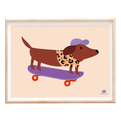 Ma petite vie - Póster de perro en monopatín
