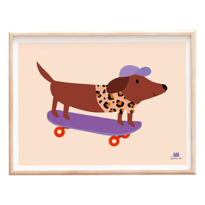 Ma petite vie - Póster de perro en monopatín