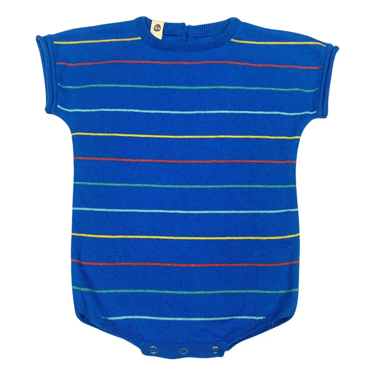 Bayiri - Body de algodón orgánico con rayas botánicas | Azul