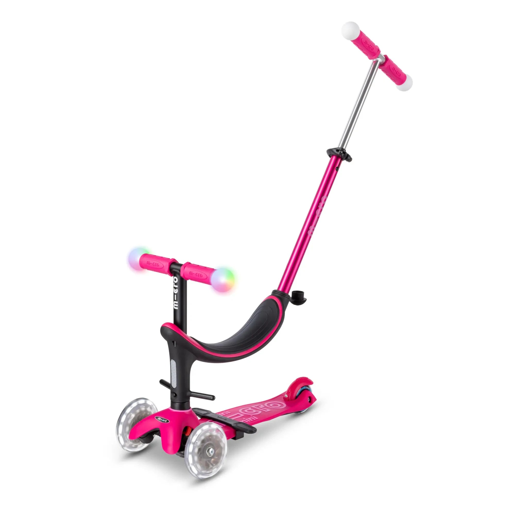 Patinete LED 3 en 1 Micro - Mini | Rojo Frambuesa