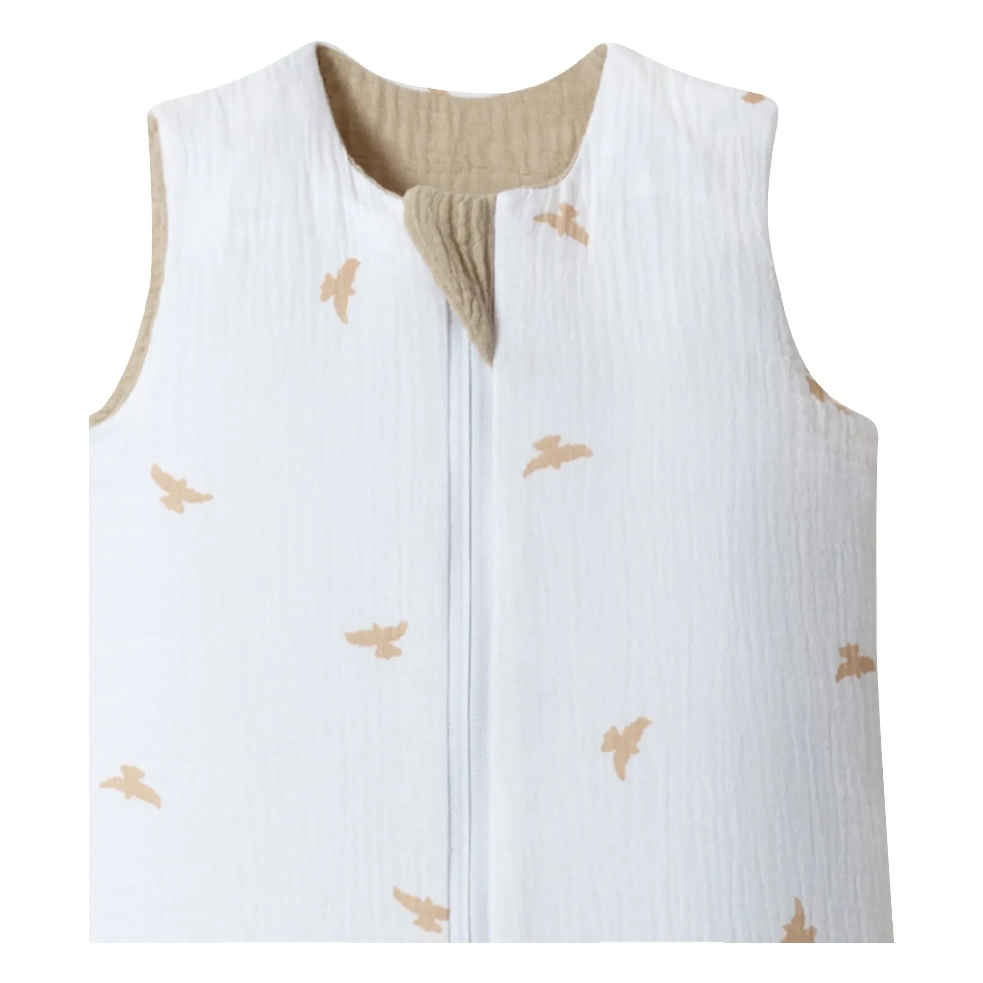 Les Petites Billes - Saco de dormir reversible de muselina de doble capa para todas las estaciones | Beige