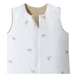 Les Petites Billes - Saco de dormir reversible de muselina de doble capa para todas las estaciones | Beige