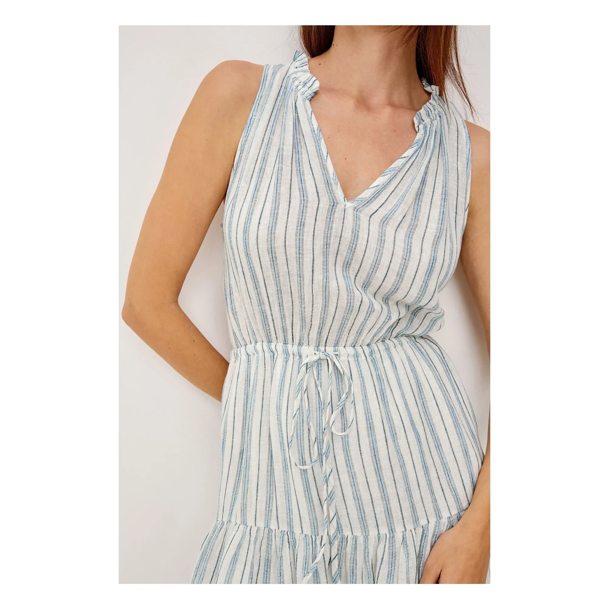 Rails - Vestido a rayas Cannes | Azul claro
