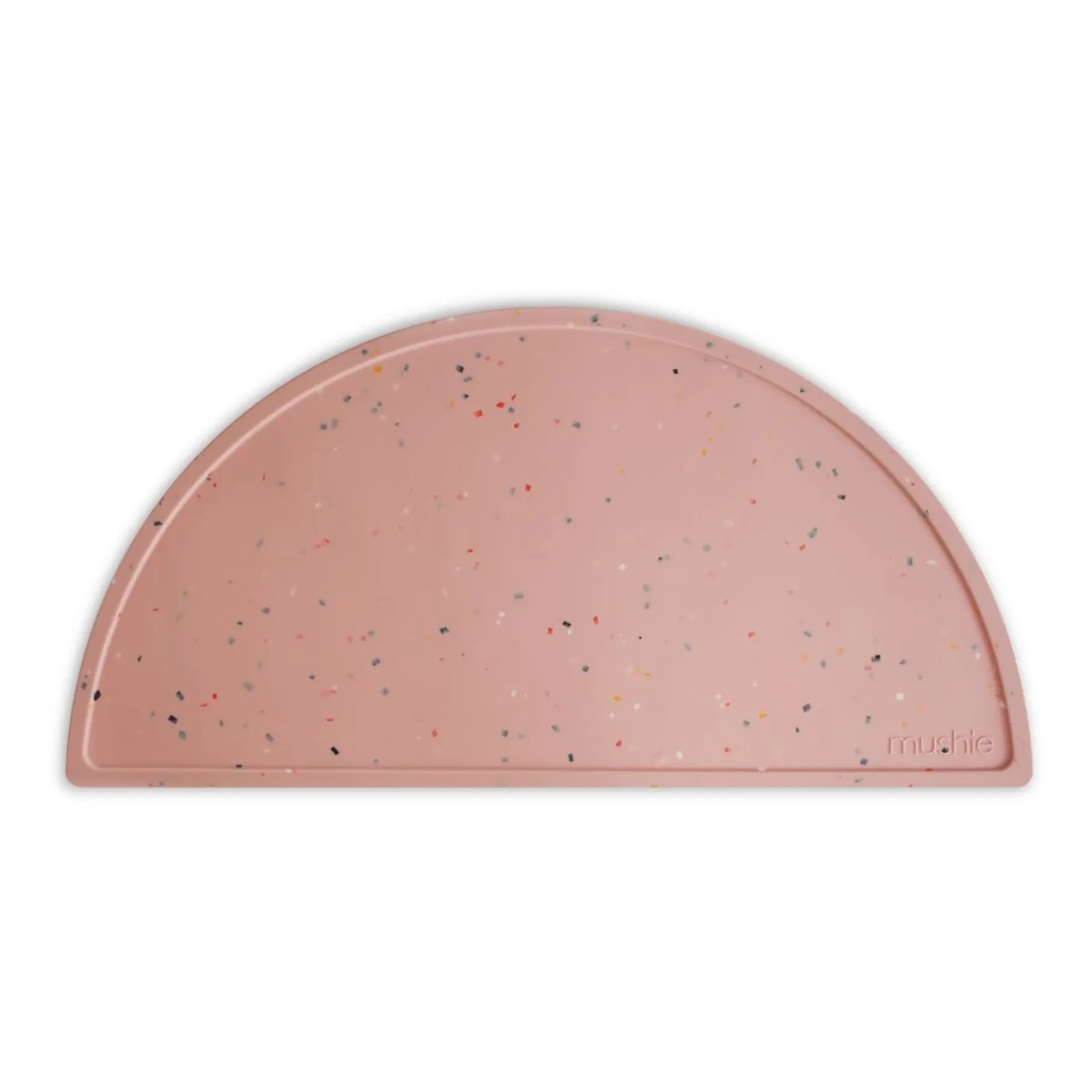 Mushie - Plato de silicona confetti | Rosa