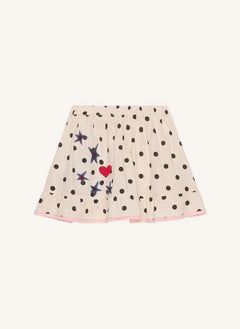 SISSEL EDELBO - Diana Pois Falda de Algodón Orgánico - Colección Infantil | Crema